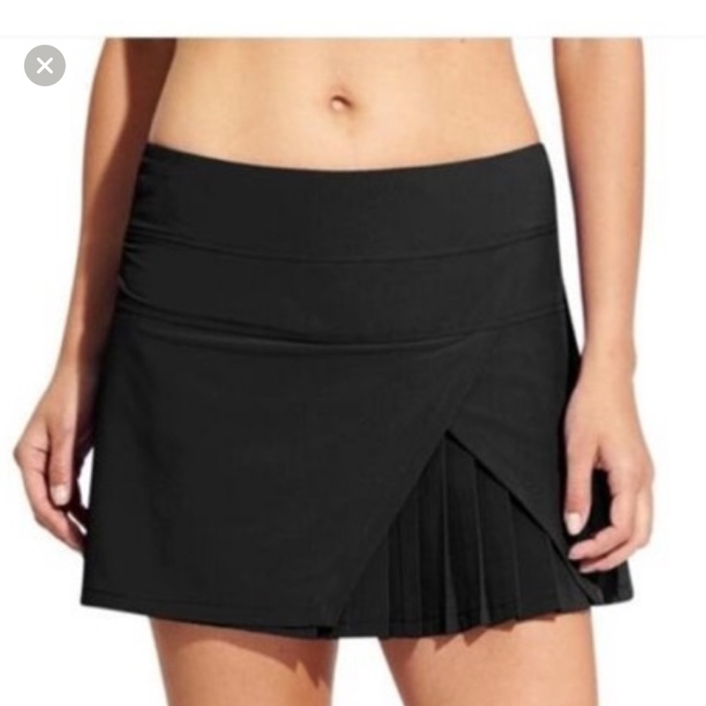 Athleta Sneaky Pleats Black Skort Size XL